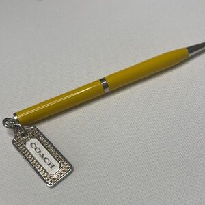Coach Yellow Writing Instrument with Coach Tag